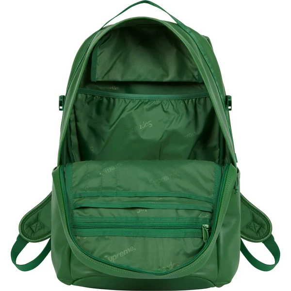 Supreme Leather Backpack - Green (front)