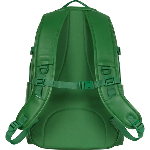 Supreme Leather Backpack - Green (front)