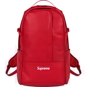 Supreme Leather Backpack Red