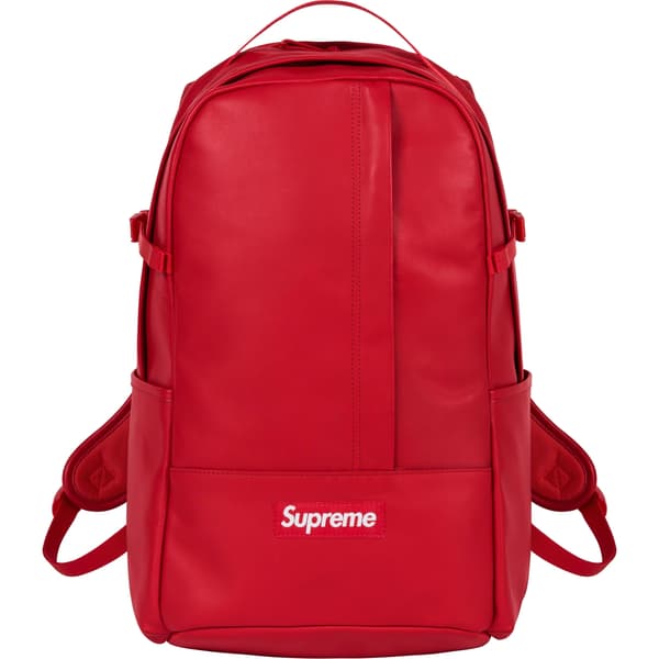 Supreme Leather Backpack - Red (front)