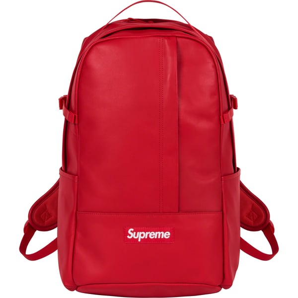 Supreme Leather Backpack - Red (front)