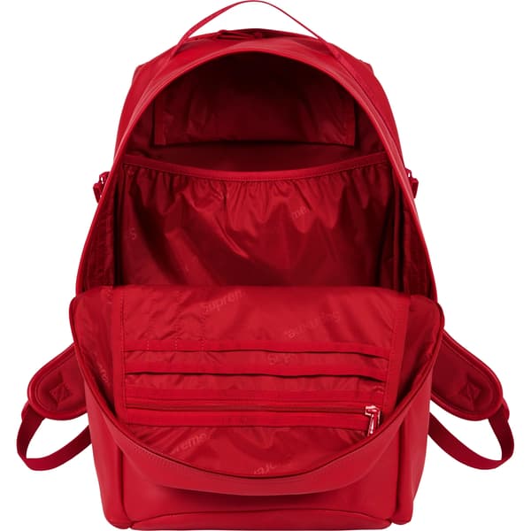 Supreme Leather Backpack - Red (front)