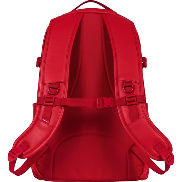 Supreme Leather Backpack - Red (front)