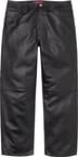 Supreme Leather Baggy 5-Pocket Jean - Black (front)