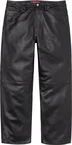Supreme Leather Baggy 5-Pocket Jean - Black (front)