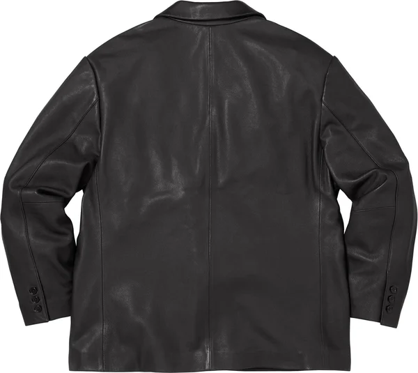 Supreme Leather Blazer - Black (front)