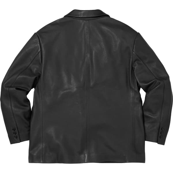 Supreme Leather Blazer - Black (front)