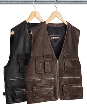 Supreme Leather Cargo Vest