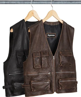 Supreme Leather Cargo Vest