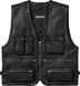 Supreme Leather Cargo Vest - Black (front)