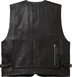 Supreme Leather Cargo Vest - Black (front)