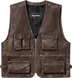 Supreme Leather Cargo Vest - Brown (front)