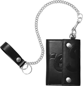 Supreme Leather Chain Wallet Black