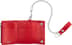 Supreme Leather Chain Wallet - Red (front)