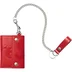 Supreme Leather Chain Wallet - Red (front)