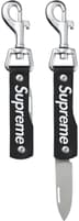 Supreme Leather Clip Knife - Black (front)