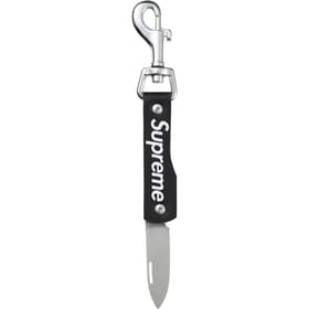 Supreme Leather Clip Knife Black