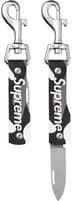Supreme Leather Clip Knife - Snow Camo (front)