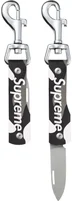 Supreme Leather Clip Knife - Snow Camo (front)