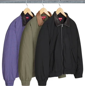 Supreme Leather Collar Utility Jacket