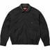 Supreme Leather Collar Utility Jacket - Black (front)
