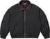 Supreme Leather Collar Utility Jacket - Black (front)