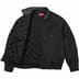 Supreme Leather Collar Utility Jacket - Black (front)