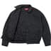 Supreme Leather Collar Utility Jacket - Black (front)