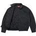 Supreme Leather Collar Utility Jacket - Black (front)