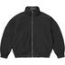 Supreme Leather Collar Utility Jacket - Black (front)