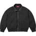 Supreme Leather Collar Utility Jacket - Black (front)