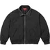 Supreme Leather Collar Utility Jacket - Black (front)
