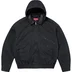 Supreme Leather Collar Utility Jacket - Black (front)