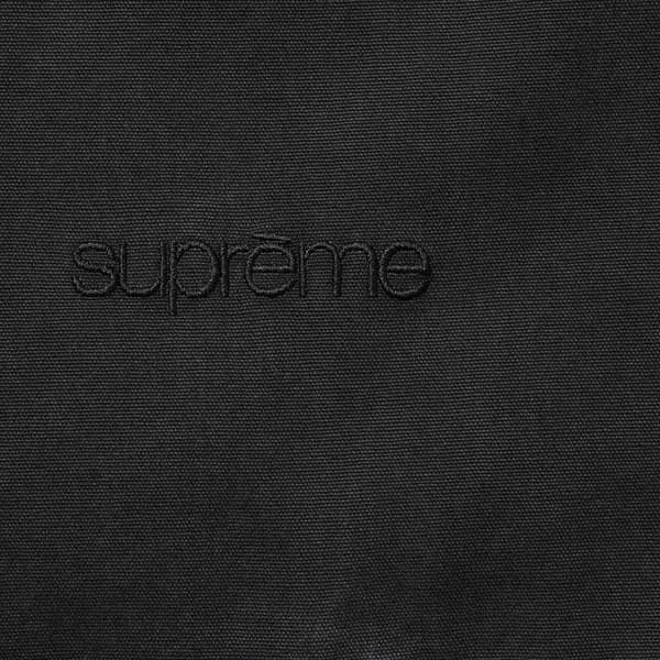 Supreme Leather Collar Utility Jacket - Black (front)