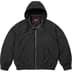 Supreme Leather Collar Utility Jacket - Black (front)