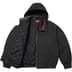 Supreme Leather Collar Utility Jacket - Black (front)