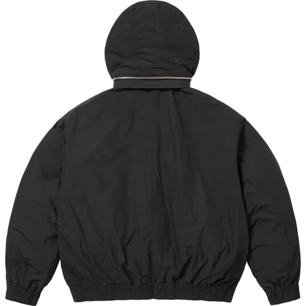 Supreme Leather Collar Utility Jacket - Black (front)