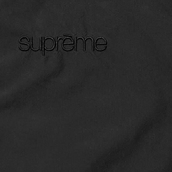 Supreme Leather Collar Utility Jacket - Black (front)
