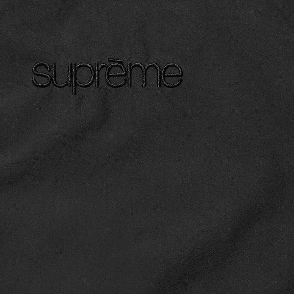 Supreme Leather Collar Utility Jacket - Black (front)