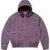 Supreme Leather Collar Utility Jacket - Dusty Purple (front)