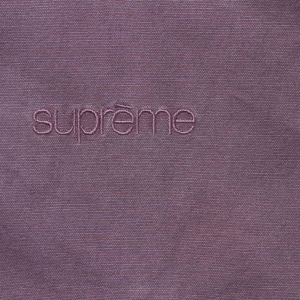 Supreme Leather Collar Utility Jacket - Dusty Purple (front)