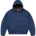 Supreme Leather Collar Utility Jacket - Navy (front)