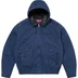 Supreme Leather Collar Utility Jacket - Navy (front)