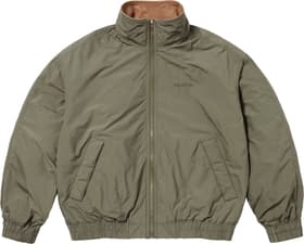 Supreme Leather Collar Utility Jacket Olive