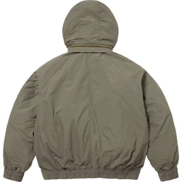 Supreme Leather Collar Utility Jacket - Olive (front)