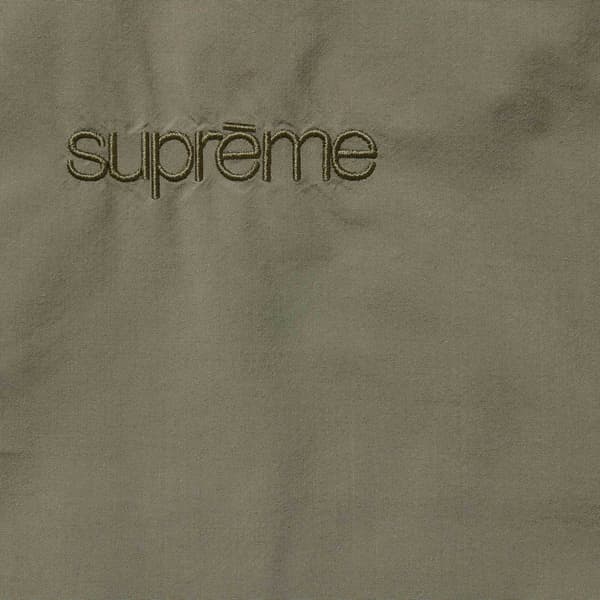 Supreme Leather Collar Utility Jacket - Olive (front)