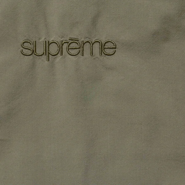 Supreme Leather Collar Utility Jacket - Olive (front)