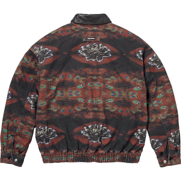 Supreme Leather Collar Utility Jacket - Peacock (front)