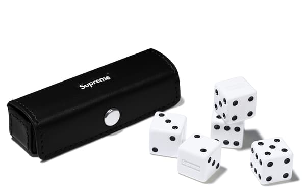 Supreme Leather Dice Set - Black (front)