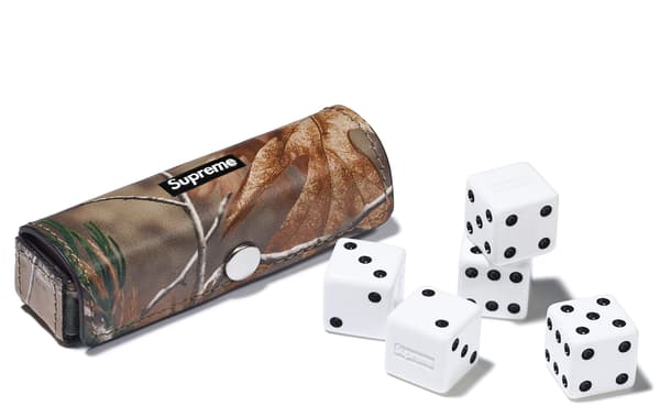Supreme Leather Dice Set - Realtree® Hardwoods Camo (front)
